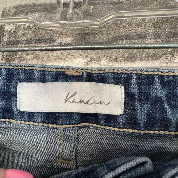 Kancan Russell Mid Rise Boyfriend Jeans distressed chewed hem - Picture 5 of 13